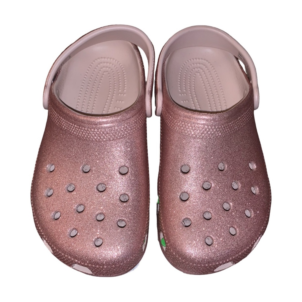 CROCS Kids Sparkly Water Shoes in Pink